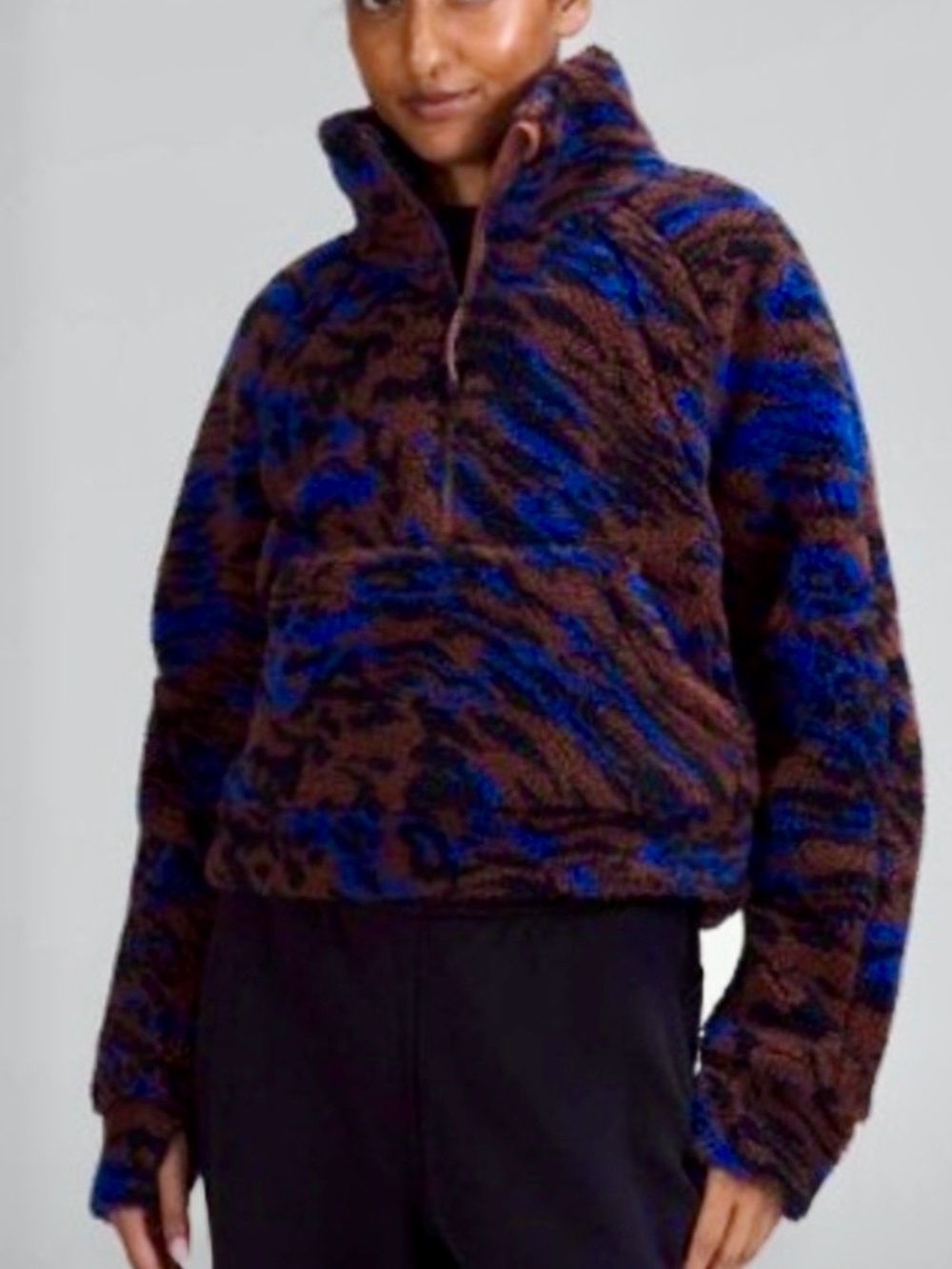 Lululemon Scuba Oversized Fleece Funnel Neck Jacquard Liquidize Camo XL/XXL